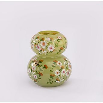 Everyday Decor Floral Glass Vase