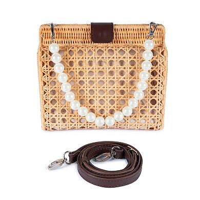 Mariella Rattan Handbag