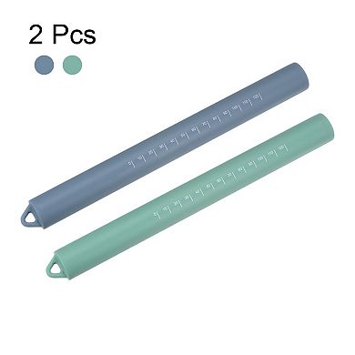 2pcs Silicone Rolling Pin 10" Stainless Steel Inner Roller