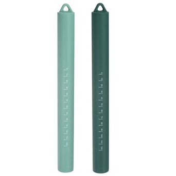 2 pc Silicone Rolling Pin 10" Stainless Steel Inner Roller