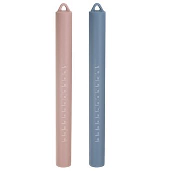 2 pc Silicone Rolling Pin 10" Stainless Steel Inner Roller