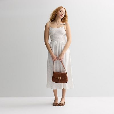 juniors midi dresses Juniors' SO® Smocked Dress Jump makes a statement with a bodycon midi dress draped and ruched with glitter Trixxi Juniors' Printed Sweetheart Slit