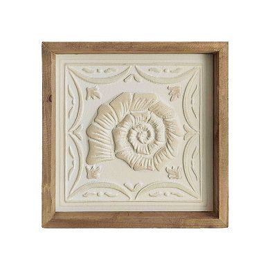 2-pc. Carved "Scallop Shell Tile" Framed Wall Art Set
