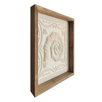 2-pc. Carved "Scallop Shell Tile" Framed Wall Art Set