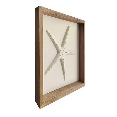 2-pc. Carved "Coastal" Starfish & Turtle Framed Wall Art Set