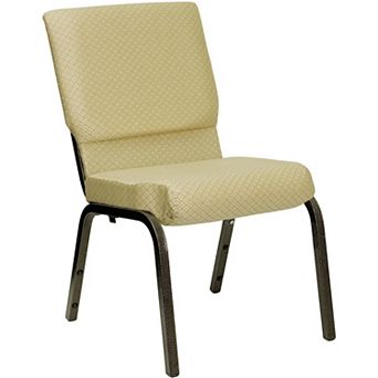 Flash Furniture 18.5"W Dot Fabric Stacking Church Chair