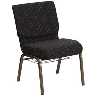 Flash Furniture 21''W Church Chair with Book Rack