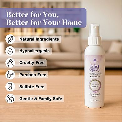Mist Spray with 100% Natural Essential Oils Lavender & Sea Salt Aromatherapy