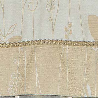 Aquarelles Window Treatment Poly/Cotton Banded Premium Quality Valance Rod Pocket