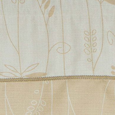 Aquarelles Window Treatment Poly/Cotton Banded Premium Quality Valance Rod Pocket