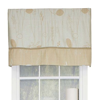 Aquarelles Window Treatment Poly/Cotton Banded Premium Quality Valance Rod Pocket