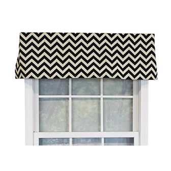 Zig-Zag Tailored 100% Cotton with Fully Lined 3" Rod Pocket Valnance for Windows