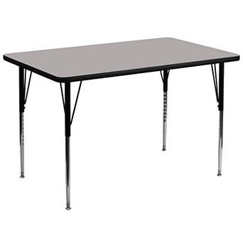 Flash Furniture 36''W x 72''L Rectangular HP Laminate Activity Table - Adjustable Legs
