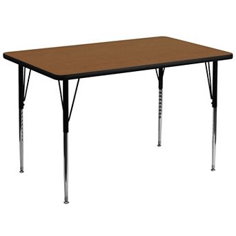 Flash Furniture 36''W x 72''L Rectangular HP Laminate Activity Table - Adjustable Legs