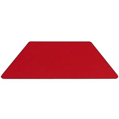 Flash Furniture 22.5''W x 45''L Trapezoid HP Laminate Activity Table - Adjustable Legs