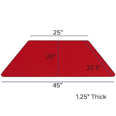 Flash Furniture 22.5''W x 45''L Trapezoid HP Laminate Activity Table - Adjustable Legs