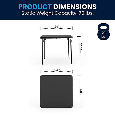 Flash Furniture Kids Colorful 3 Piece Folding Table and Chair Set