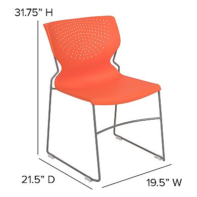 Flash Furniture 661 lb. Capacity Full Back Stack Chair with Powder Coated Frame