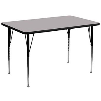 Flash Furniture 36''W x 72''L Rectangular Thermal Laminate Activity Table - Adjustable Legs