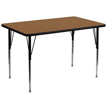 Flash Furniture 36''W x 72''L Rectangular Thermal Laminate Activity Table - Adjustable Legs