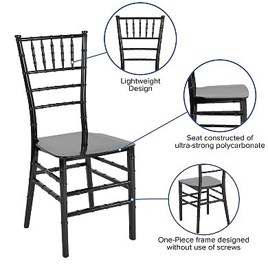 Flash Furniture Resin Stackable Chiavari Chair