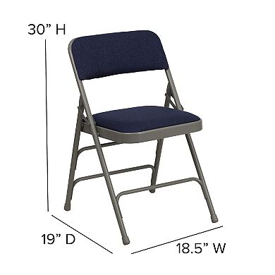 Flash Furniture Set of 2 Metal Folding Chairs with Padded Seats