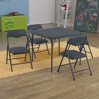 Flash Furniture Kids Colorful 5 Piece Folding Table and Chair Set