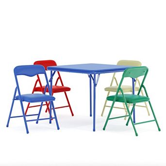 Flash Furniture Kids Colorful 5 pc Folding Table and Chair Set