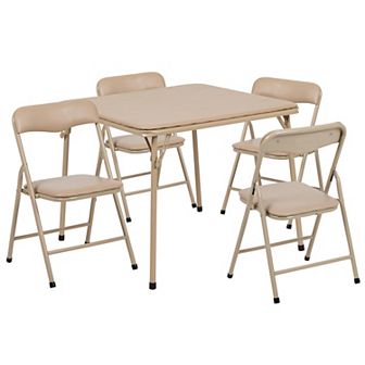 Flash Furniture Kids Colorful 5 pc Folding Table and Chair Set