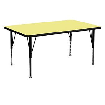 Flash Furniture 30"W x 60"L Rectangular Thermal Laminate Adjustable Activity Table