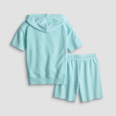 Boys 4-12 Jumping Beans 2-Piece Short Sleeve Graphic Hoodie & Shorts Set