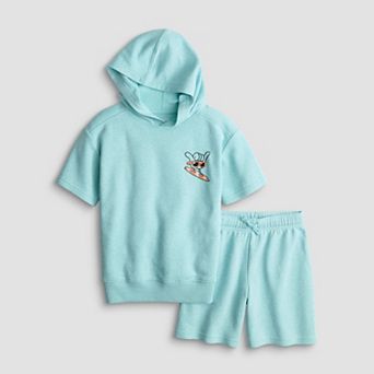 Boys 4-12 Jumping Beans® 2 pc Short Sleeve Graphic Hoodie & Shorts Set