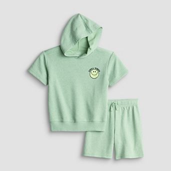 Boys 4-12 Jumping Beans® 2 pc Short Sleeve Graphic Hoodie & Shorts Set