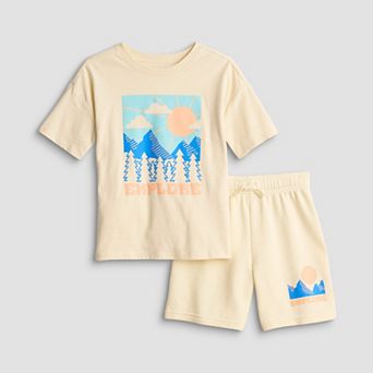 Boys 4-12 Jumping Beans® 2 pc Knit Relaxed Graphic Tee & Shorts Set
