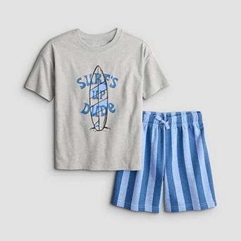Boys 4-12 Jumping Beans® 2 pc Knit Relaxed Graphic Tee & Shorts Set