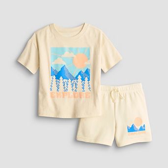 Baby & Toddler Boy Jumping Beans® Knit Relaxed Tee & Shorts Set