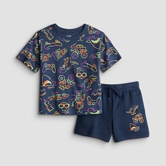 Baby & Toddler Boy Jumping Beans® Knit Relaxed Tee & Shorts Set