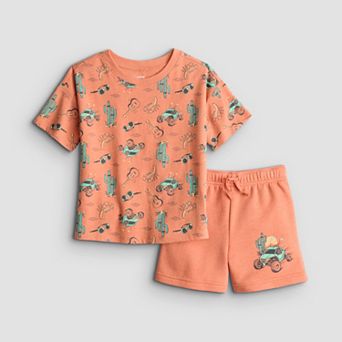 Baby & Toddler Boy Jumping Beans® Knit Relaxed Tee & Shorts Set