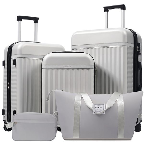 Merax Luggage Set 5 Piece,Hardside Carry on Suitcase,Expandable Luggage ...
