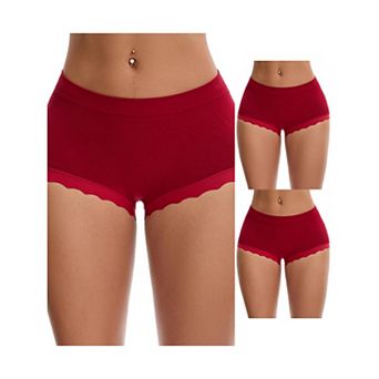 3 Packs Women's High Waisted Underpantys Breathable Tummy Control Briefs