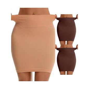 3 Packs Women's High Waist Tummy Control Half Slips Slimming Fit Shaping Under Dress