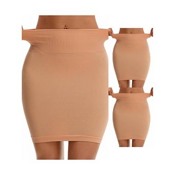 3 Packs Women's High Waist Tummy Control Half Slips Slimming Fit Shaping Under Dress