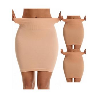 3 Packs Women's High Waist Tummy Control Half Slips Slimming Fit Shaping Under Dress