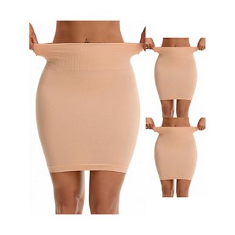 3 Packs Women's High Waist Tummy Control Half Slips Slimming Fit Shaping Under Dress