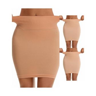 3 Packs Women's High Waist Tummy Control Half Slips Slimming Fit Shaping Under Dress