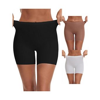 3 Packs Women's Slip Shorts Under Dresses Seamless High Waist Tummy Control HipLifter Thigh Slimmers