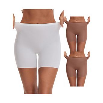 3 Packs Women's Slip Shorts Under Dresses Seamless High Waist Tummy Control HipLifter Thigh Slimmers