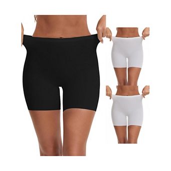 3 Packs Women's Slip Shorts Under Dresses Seamless High Waist Tummy Control HipLifter Thigh Slimmers