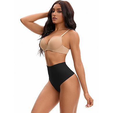 3 Packs Women's Thong Shapewear Tummy Control High Waist Shaping Panties Body Shaper Underwear