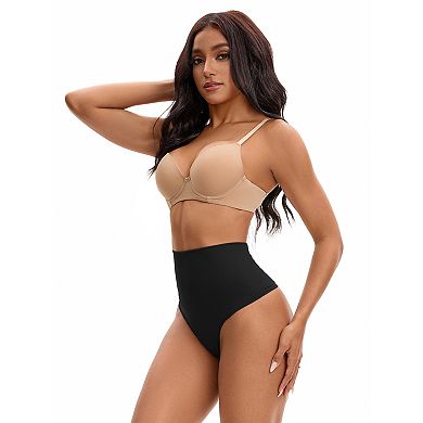 3 Packs Women's Thong Shapewear Tummy Control High Waist Shaping Panties Body Shaper Underwear